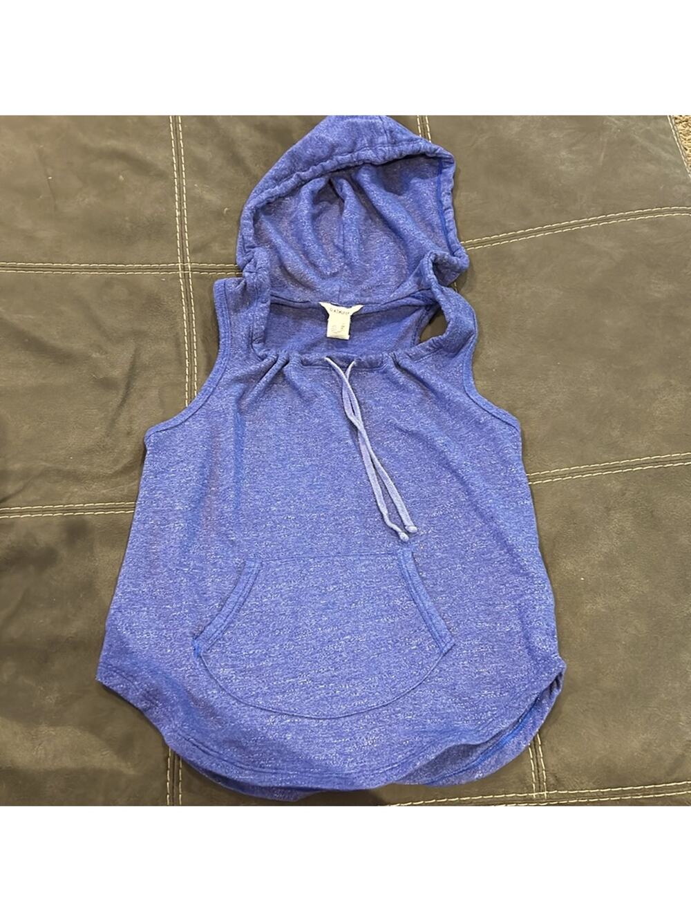 Athleta GAP XS sleeveless hoodie Heather royal blue